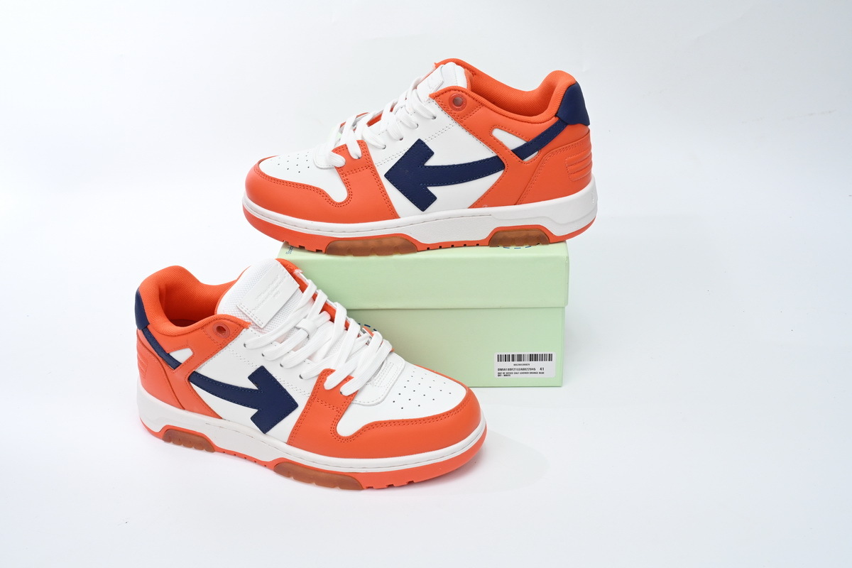 OFF-WHITE Out Of Office OOO Low Tops White Orange OIMA18 9F21LEA00 22045