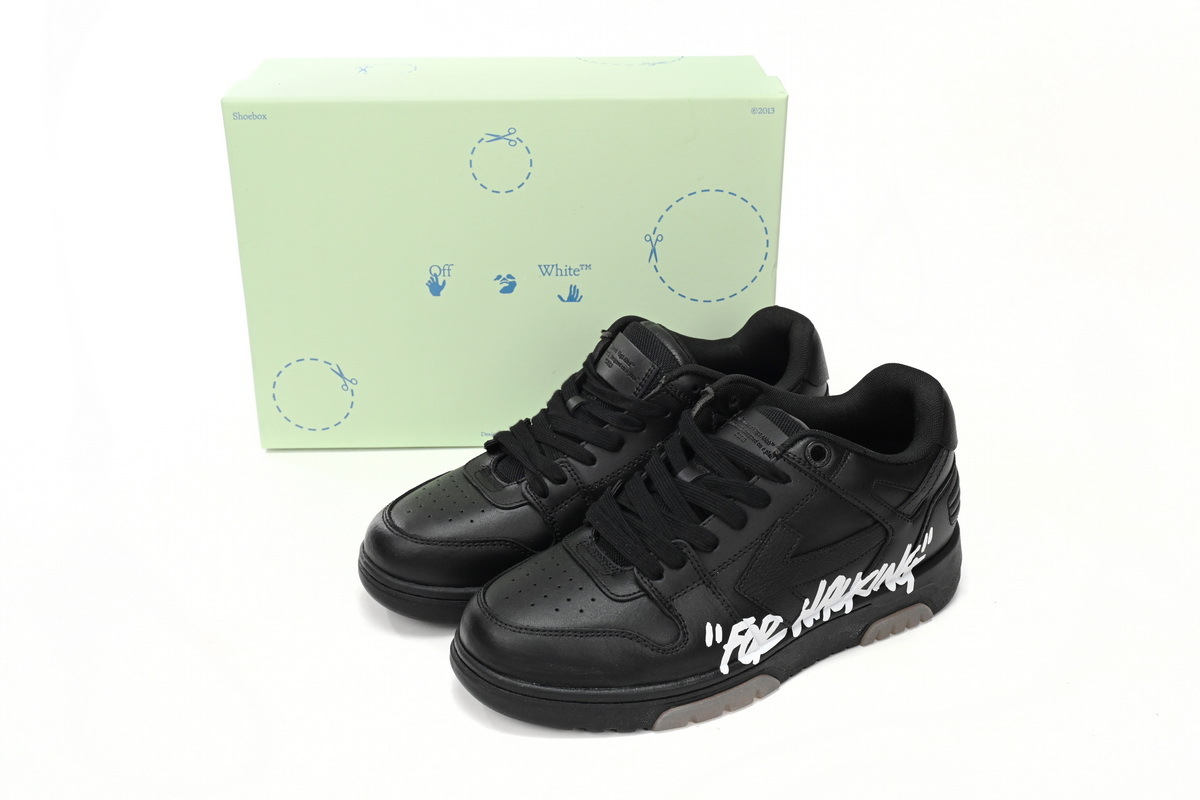 OFF-WHITE Out Of Office OOO For Walking Low Tops Black White OMIA18 9S21LEA00 41001