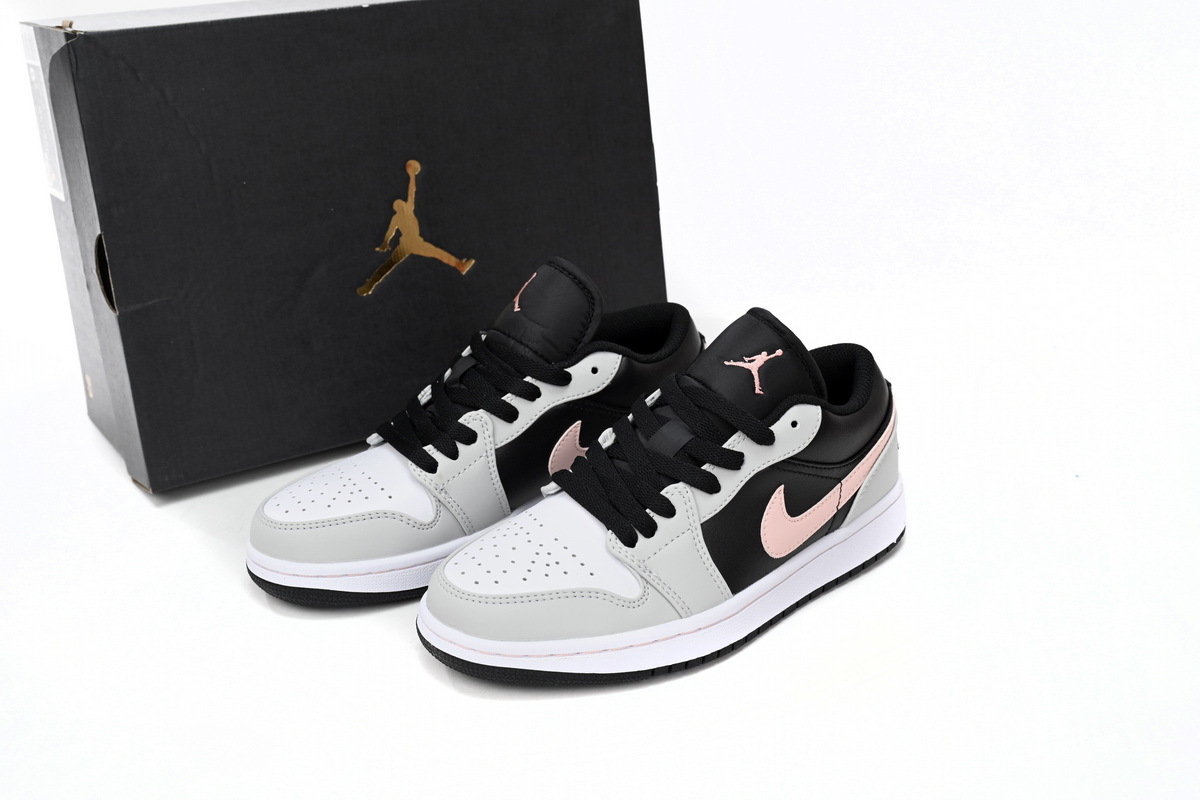 Jordan 1 Low Black Grey Pink 553558-062