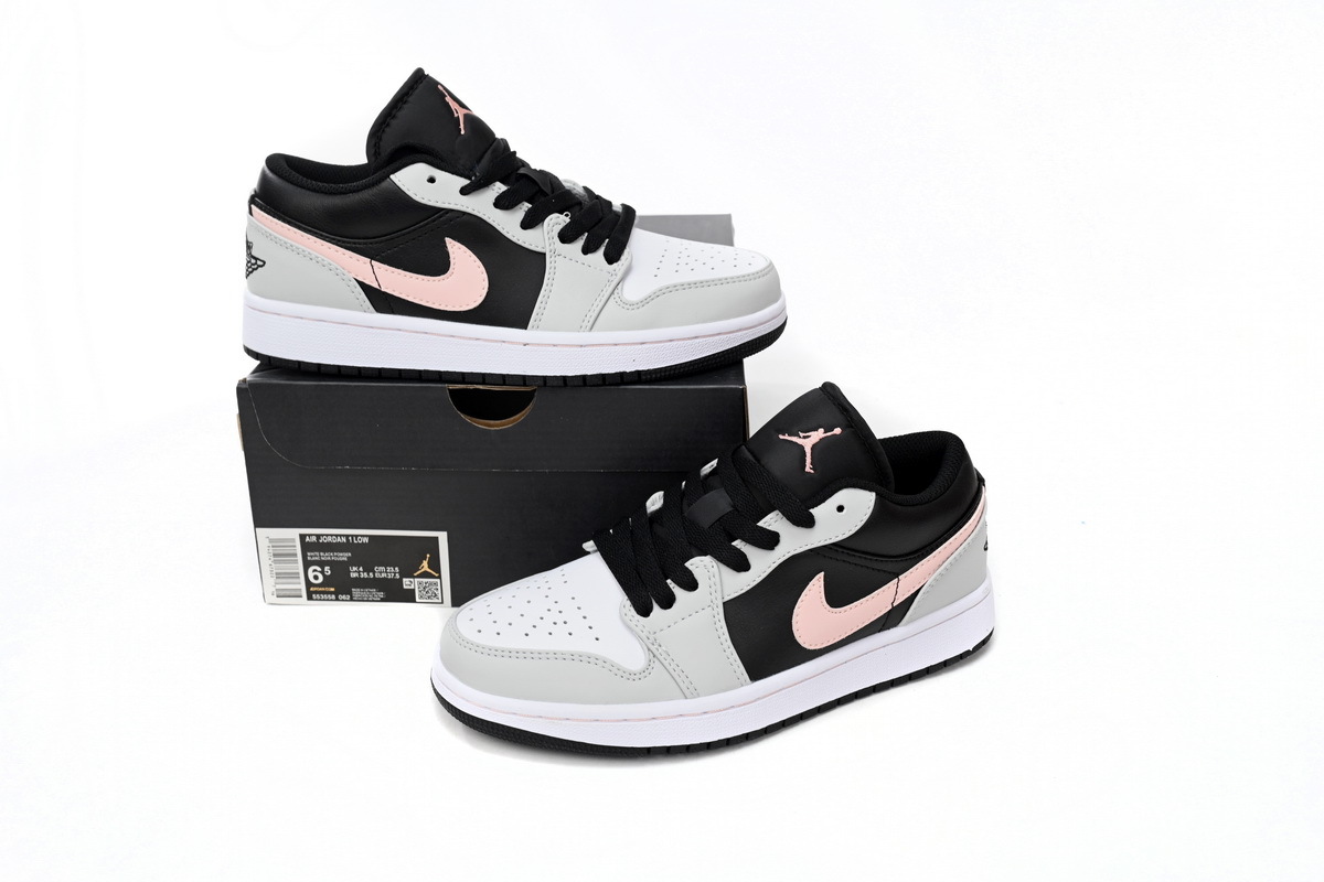 Jordan 1 Low Black Grey Pink 553558-062