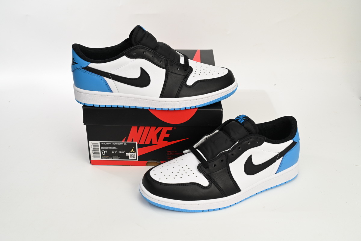 Jordan 1 Retro Low OG Black Dark Powder Blue CZ0790-104
