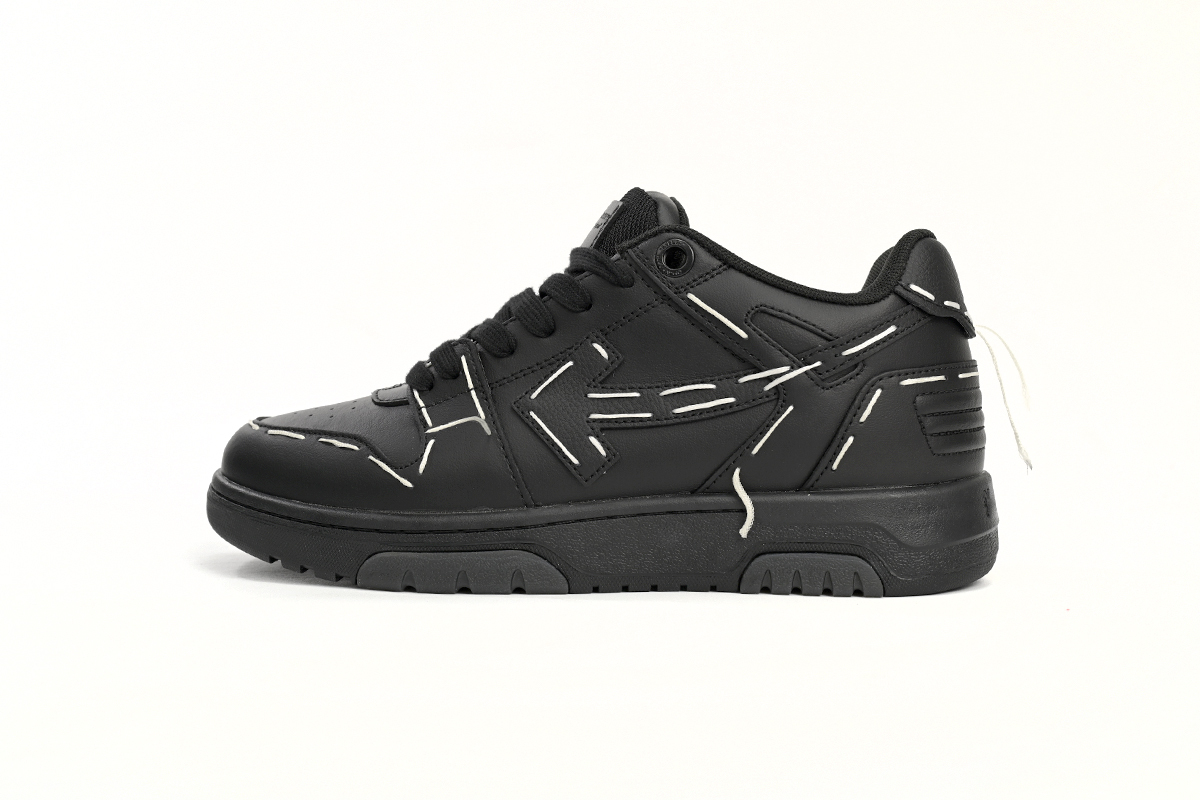 OFF-WHITE Out Of Office OOO Low Tops Black White Line OMIA189S 23LEA014 1010