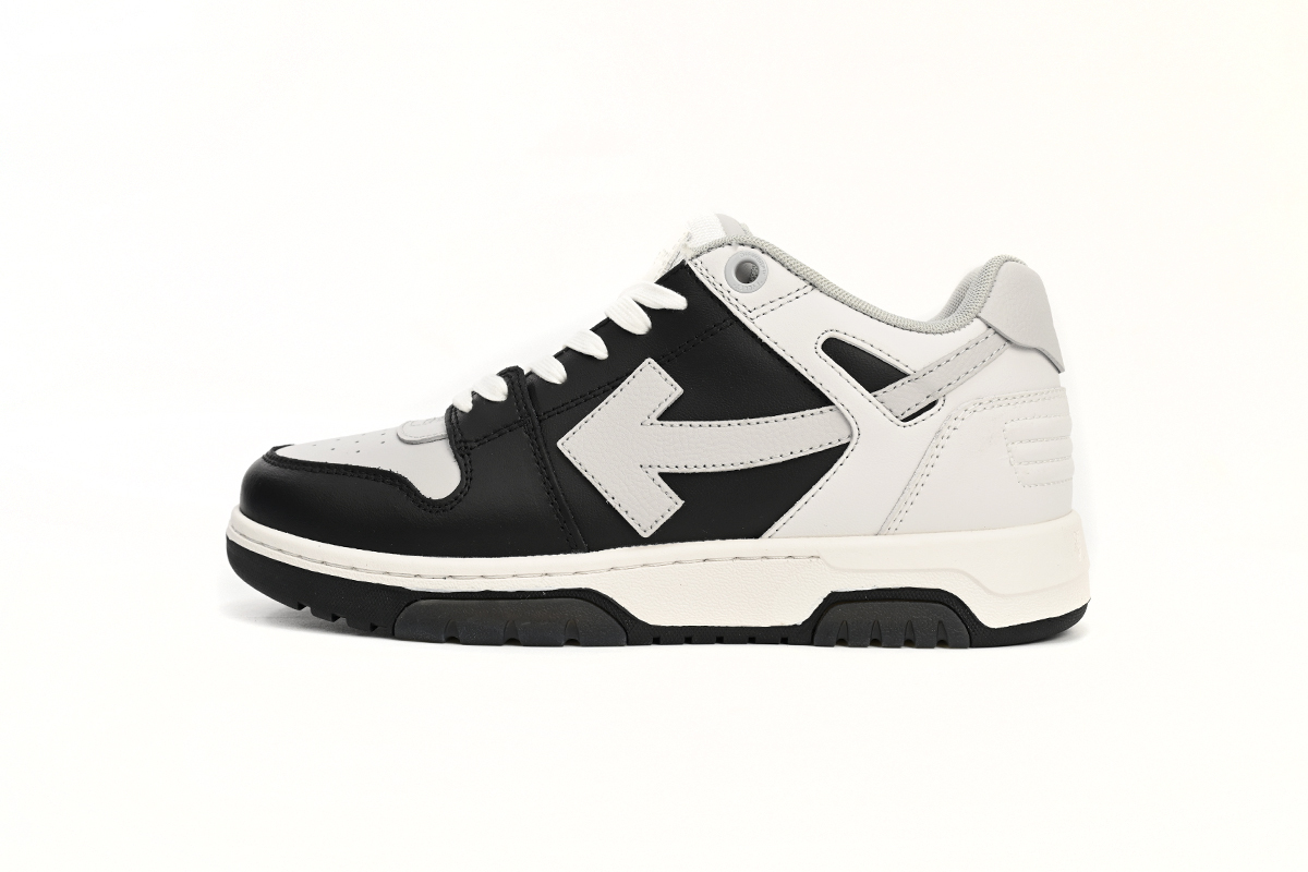 OFF-WHITE Out Of Office OOO Low Tops Light Grey Black OMIA189F 22LEA001 0709
