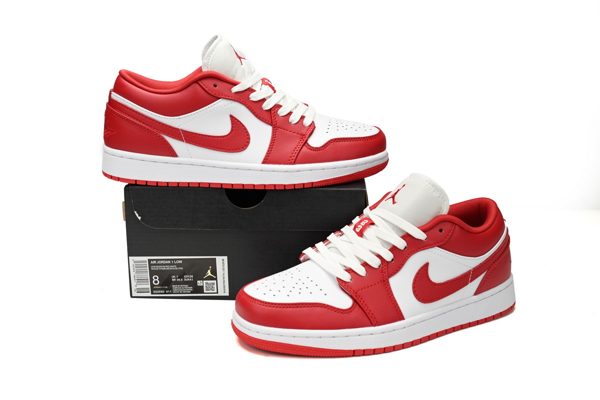 Jordan 1 Low Gym Red White 553560-611