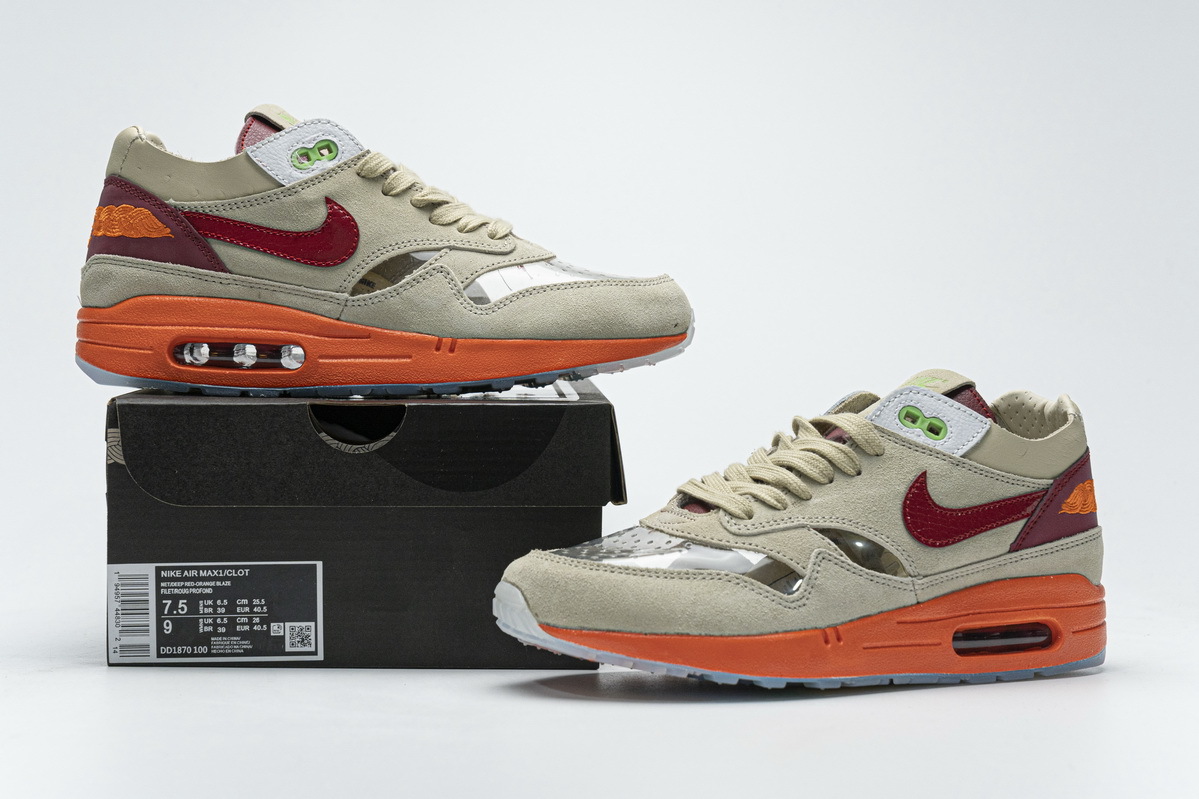 CLOT x Nike Air Max 1 “Kiss of Dead DD1870-100