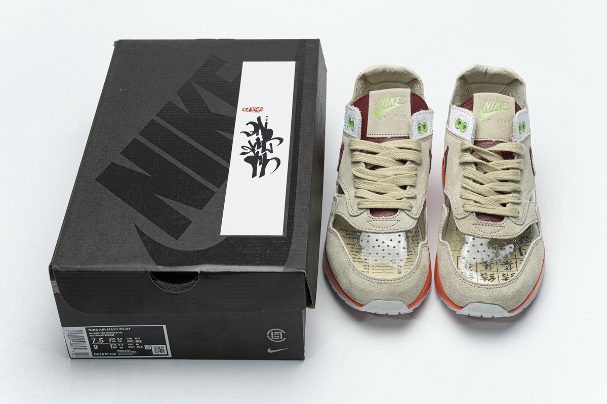 CLOT x Nike Air Max 1 “Kiss of Dead DD1870-100