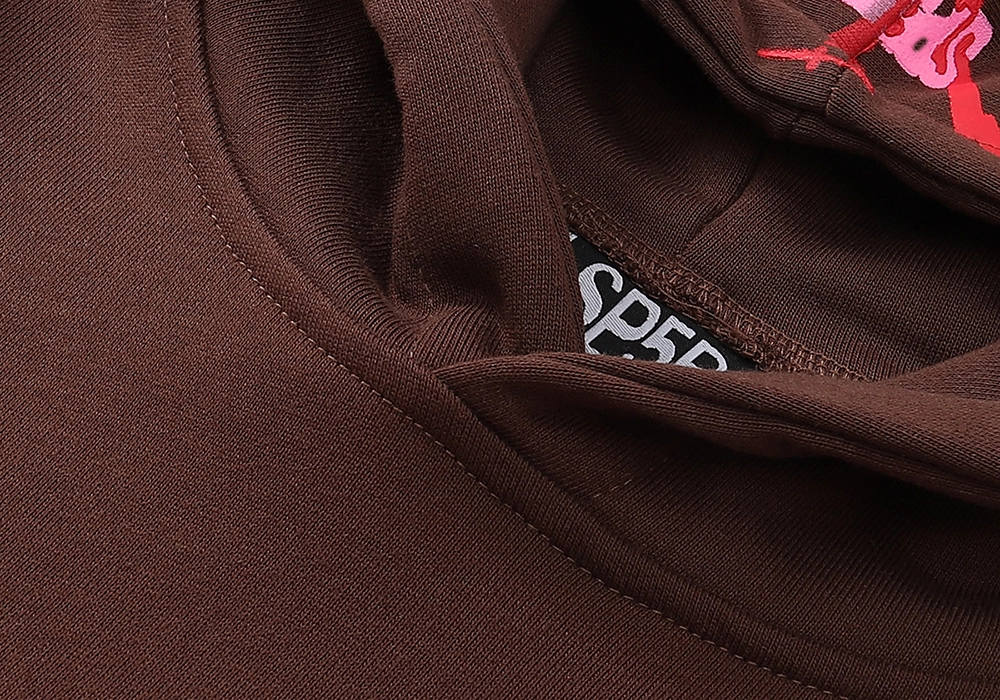 Sp5der Angel Number Hoodie Brown SS22