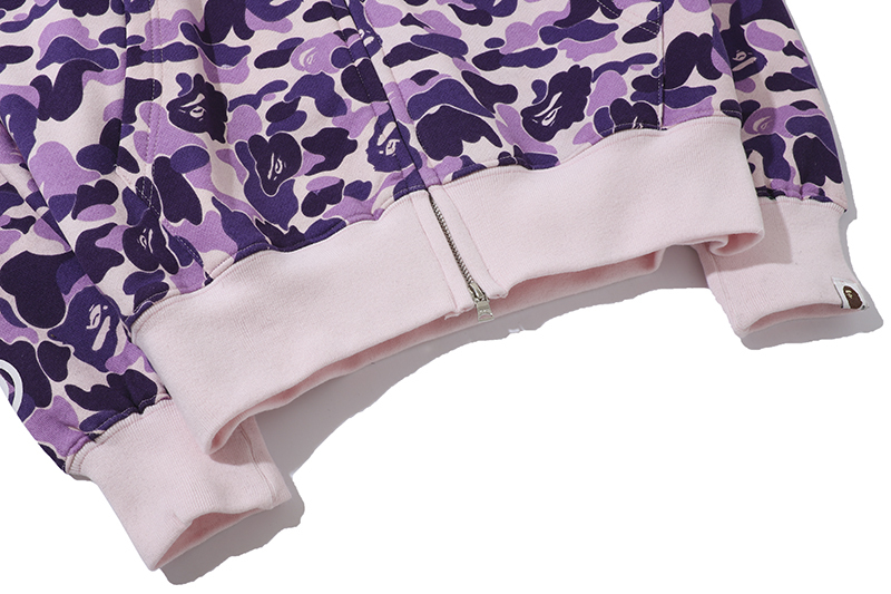 BAPE Color Camo Shark Zip Hoodie Purple 6317