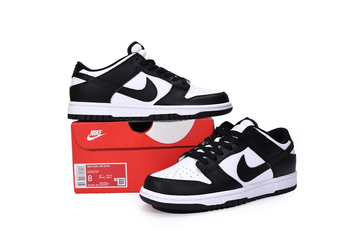 Panda Dunks: Nike Dunk Low Retro White Black Panda DD1391-100