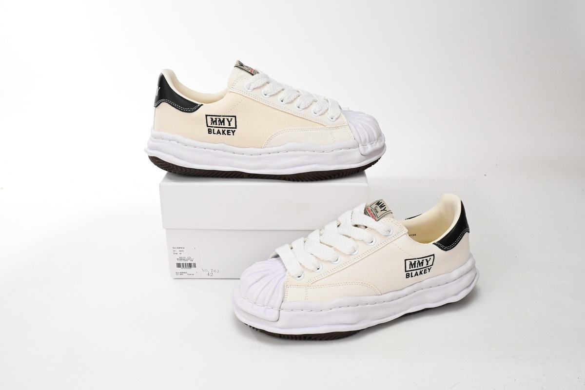 Maison Mihara Yasuhiro Blakey OG Sole Canvas Low White A08FW735