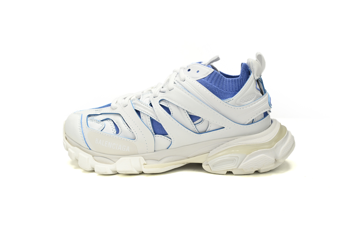 Balenciaga Track Sock Sneaker White Blue 736328 W3SKC 9040