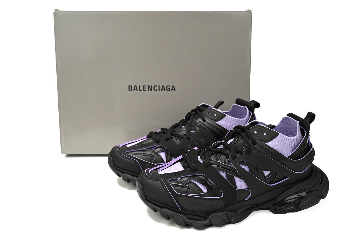 Balenciaga Track Sock Sneaker Black Purple 736328 W3SKC 1058