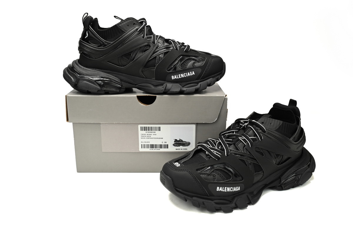 Balenciaga Track Sock Sneaker Black 736328 W3SKC 0102