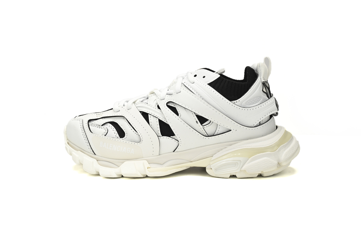 Balenciaga Track Sock Sneaker White Black 736328 W3SKC 9010