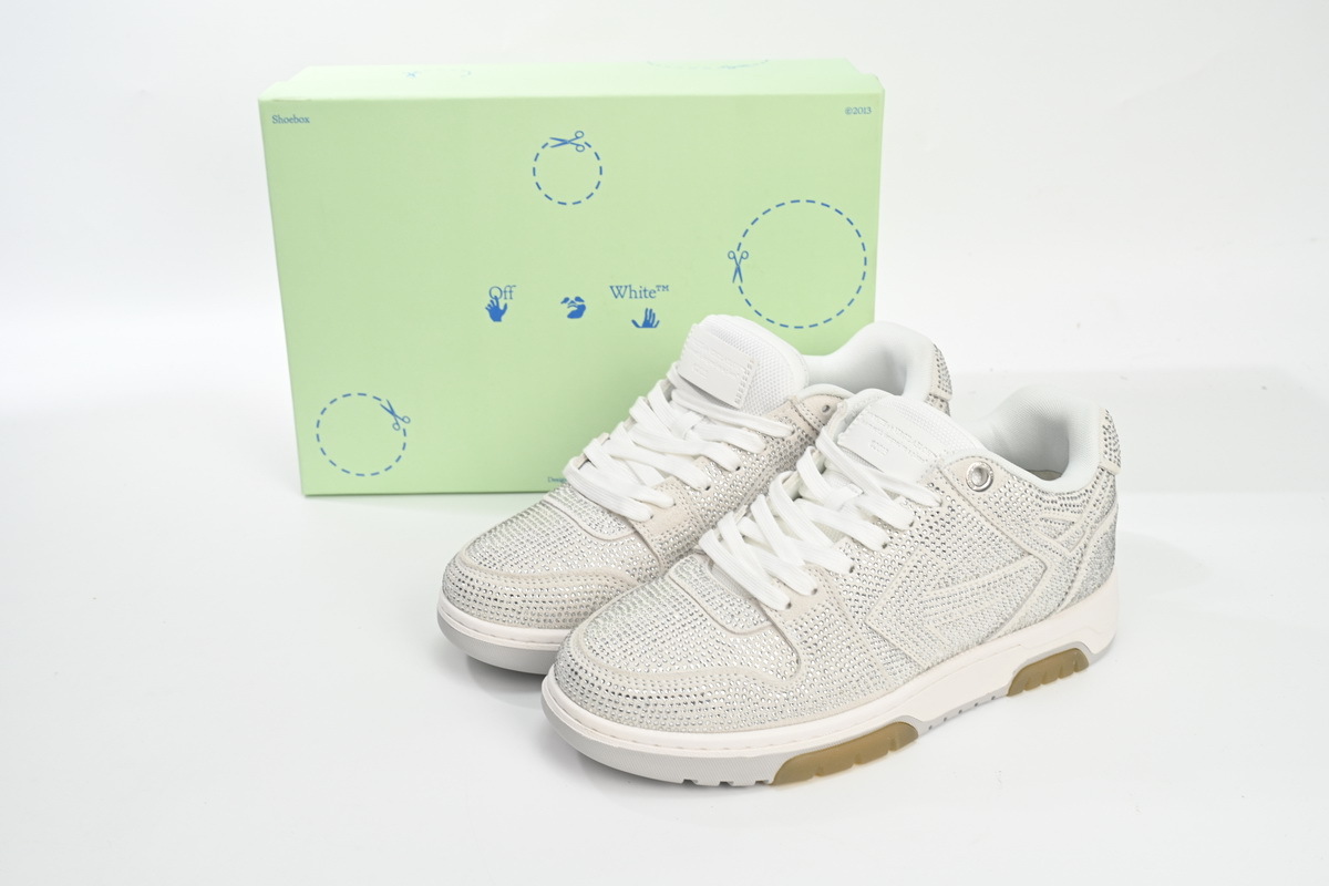 OFF-WHITE Out Of Office OOO Low Tops White Strass OWIA259S 23LEA00 80101