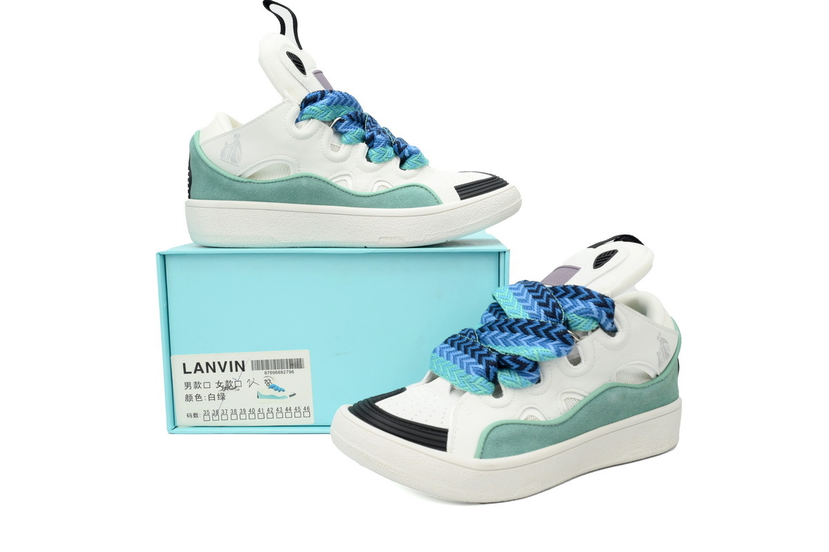 Lanvin Curb Sneaker White Blue FMSKRK11DRAGH22