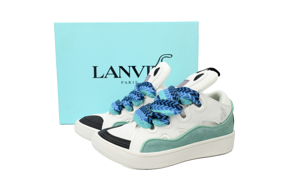Lanvin Curb Sneaker White Blue FMSKRK11DRAGH22