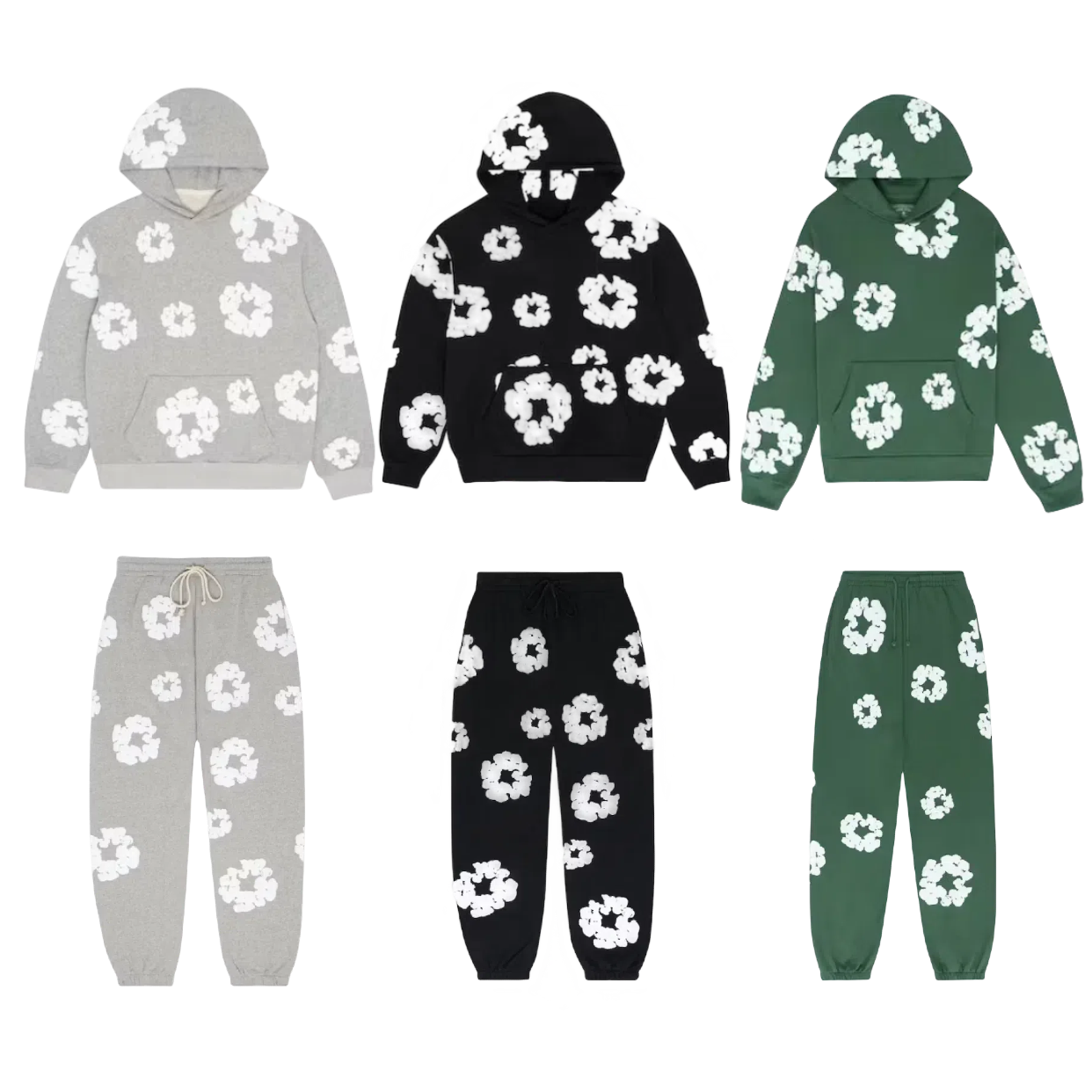 Combo Sale for Denim Tears The Cotton Wreath Sweatshirt and Sweatpants
