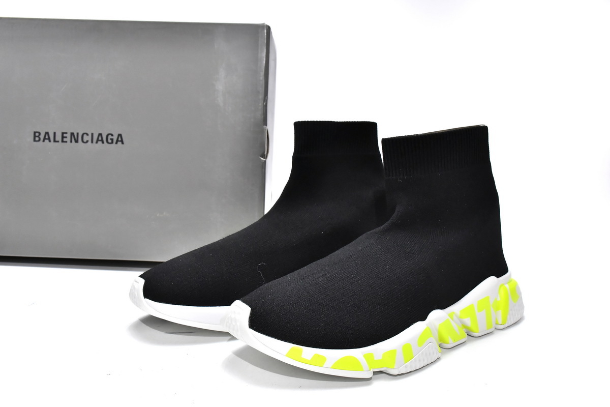 Balenciaga Graffiti Speed Black Fluo Green