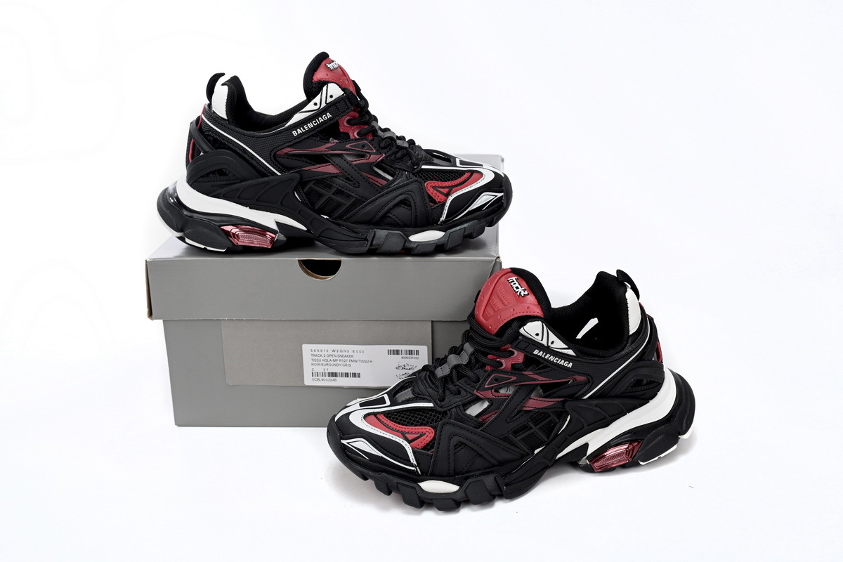 Balenciaga Track 2 Black Burgundy 568614 W2GN3 6000