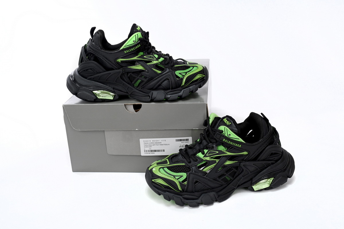 Balenciaga Track 2 Black Green 568614 W2GN3 1086