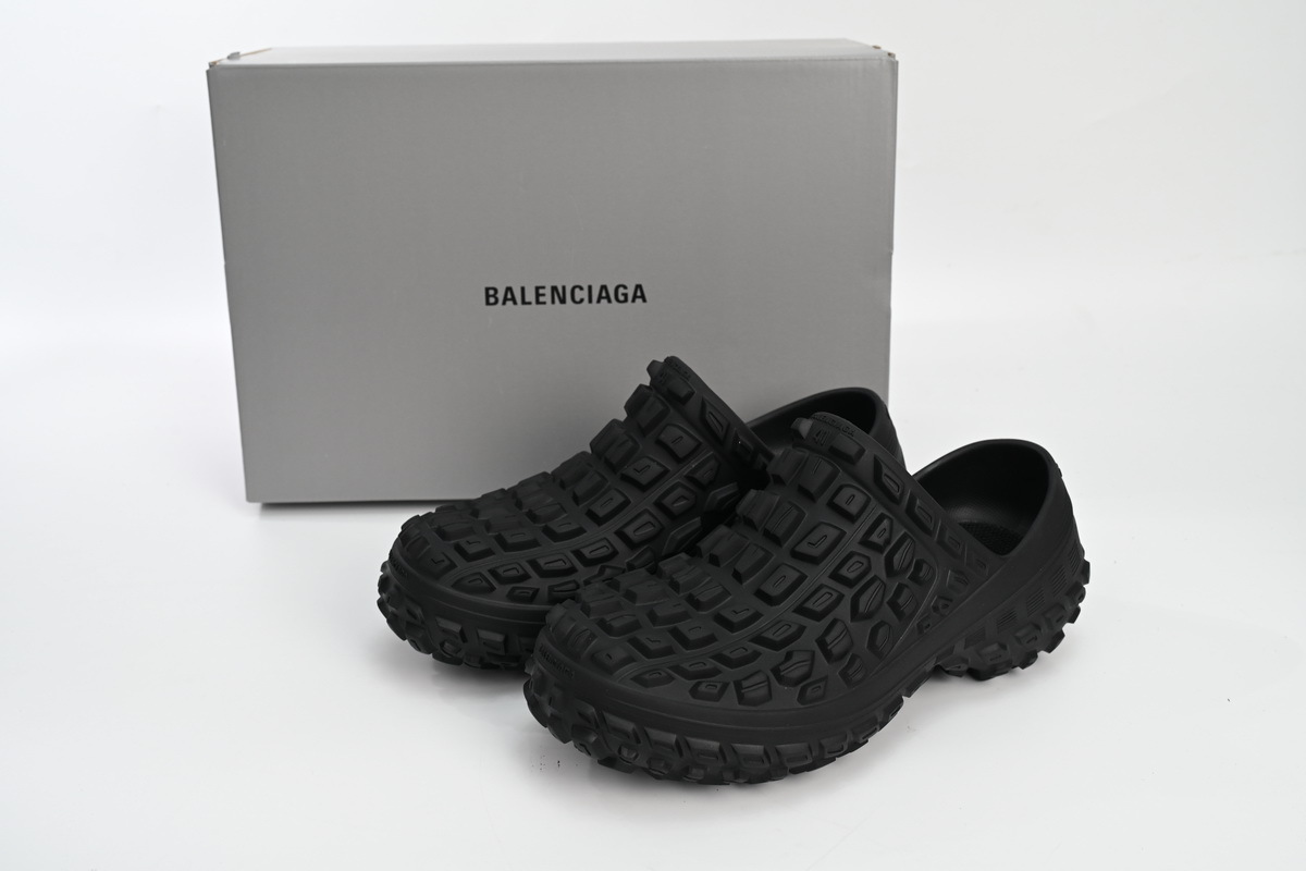Balenciaga Defender Clog Black Rubber 735250 W3CV2 1000