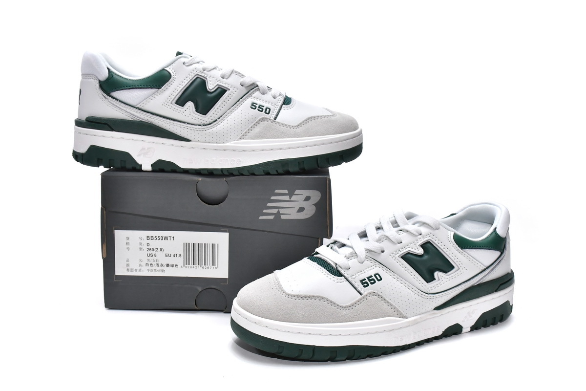 New Balance 550 White Green BB550WT1