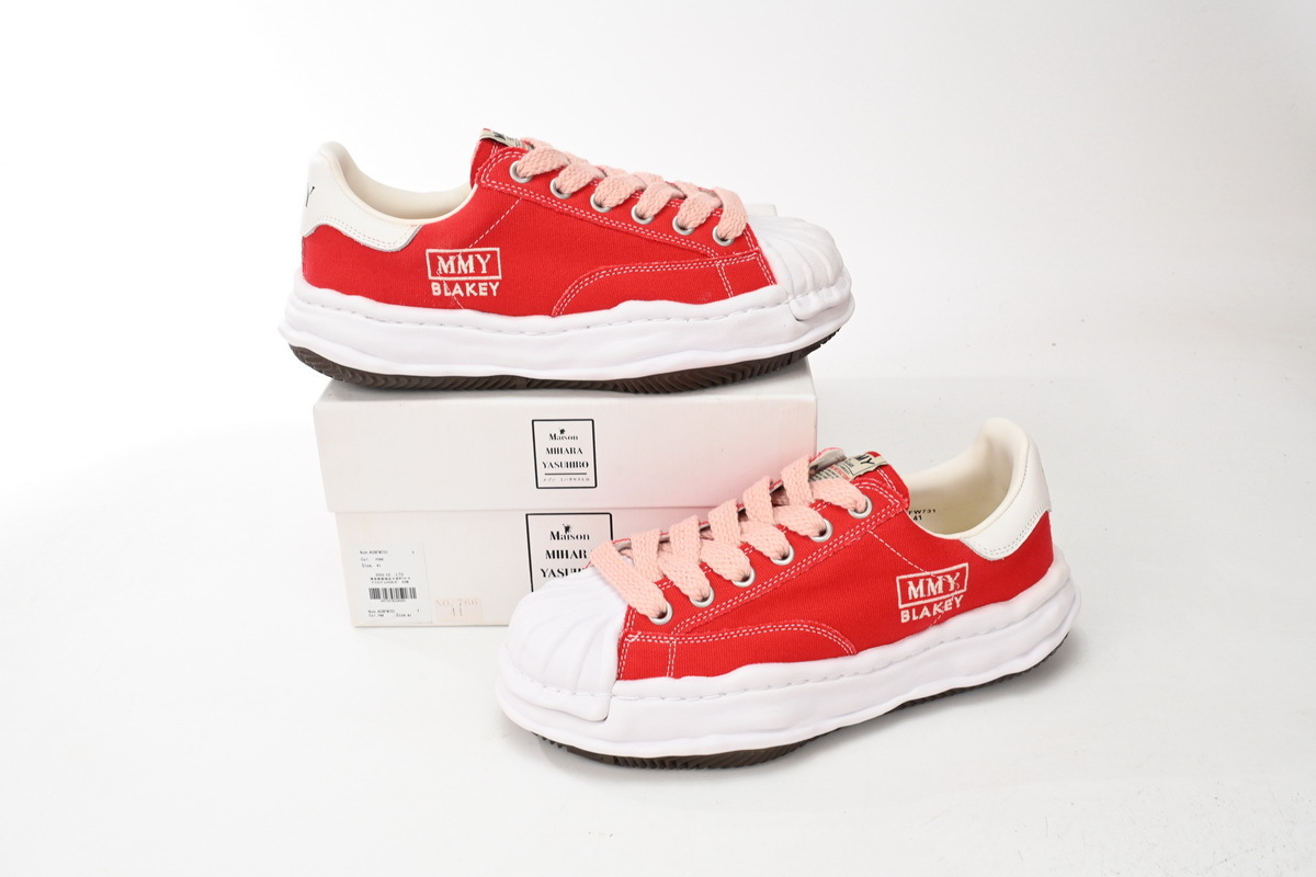 Maison Mihara Yasuhiro Peterson OG Sole Canvas Low White and Red