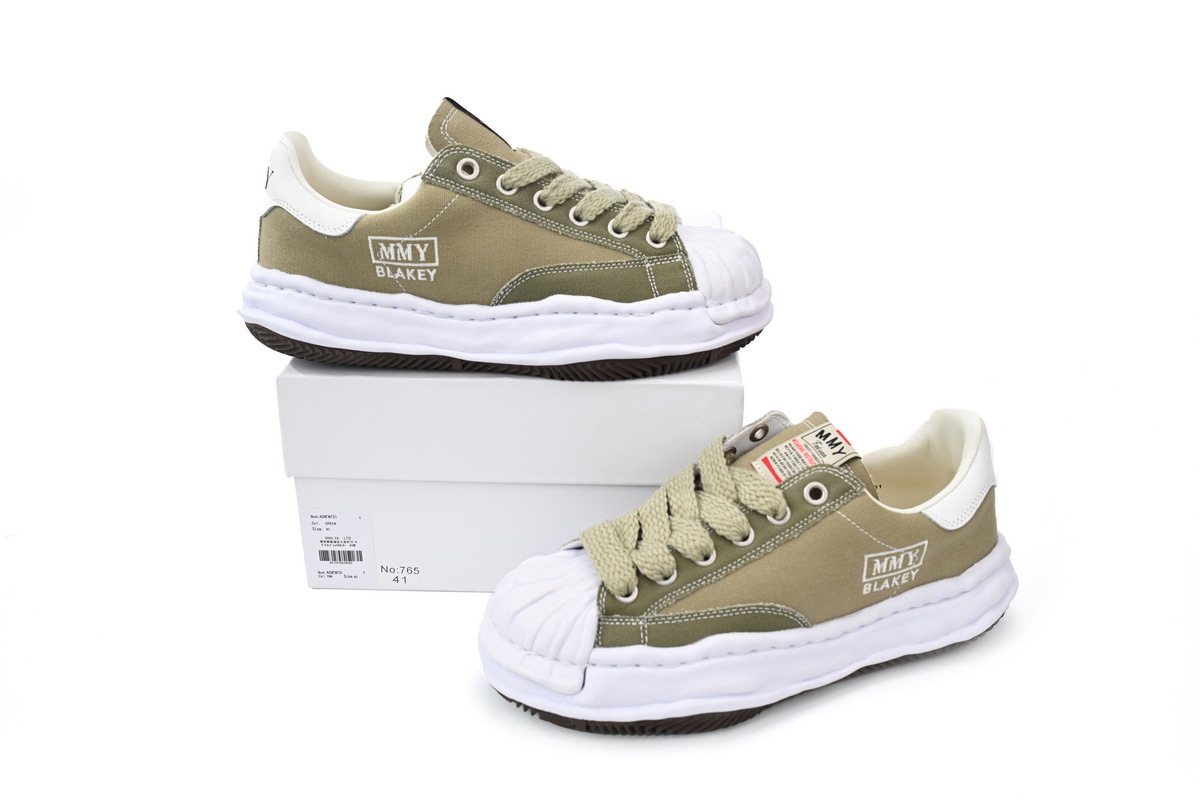 Maison Mihara Yasuhiro Peterson OG Sole Canvas Low White and Green