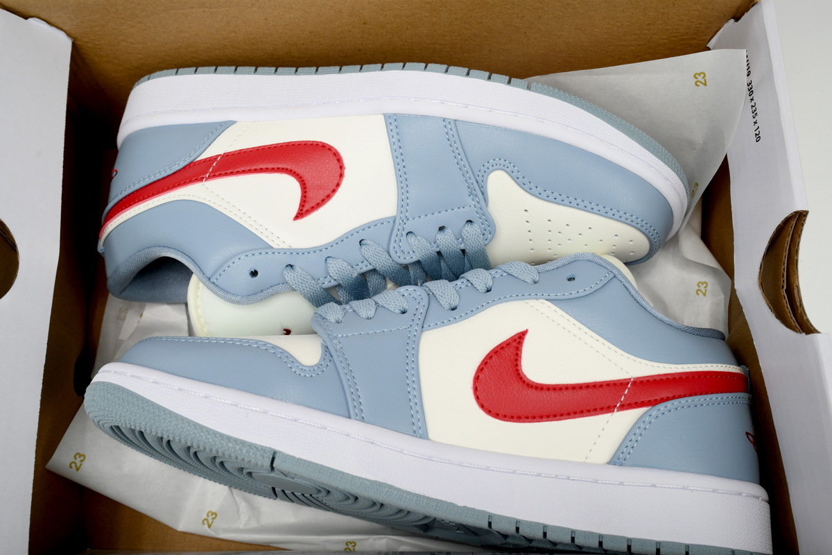Jordan 1 Low Blue Whisper Dune Red DC0774-164