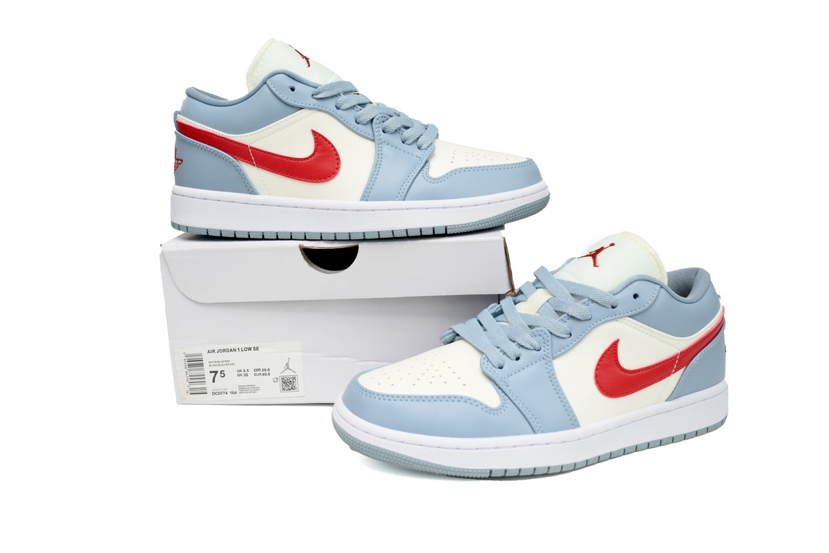 Jordan 1 Low Blue Whisper Dune Red DC0774-164