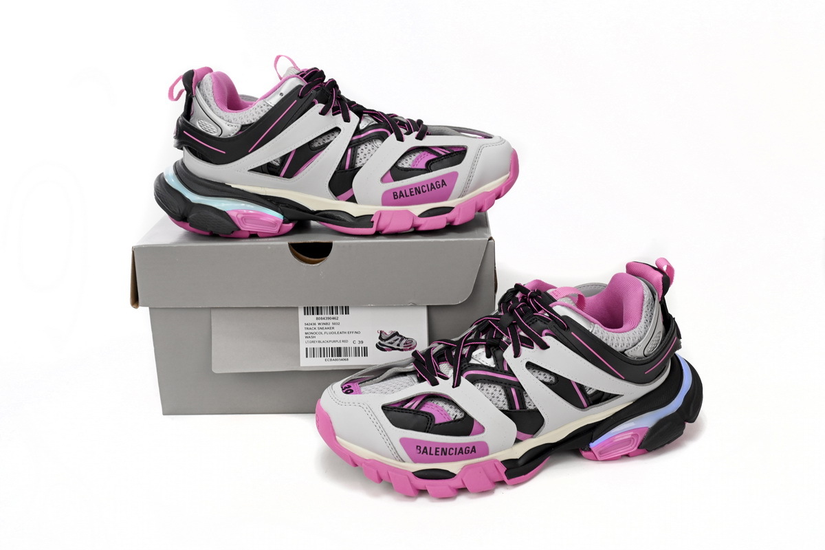 Balenciaga Track LED Grey Pink Black 555032 W3AD 31252