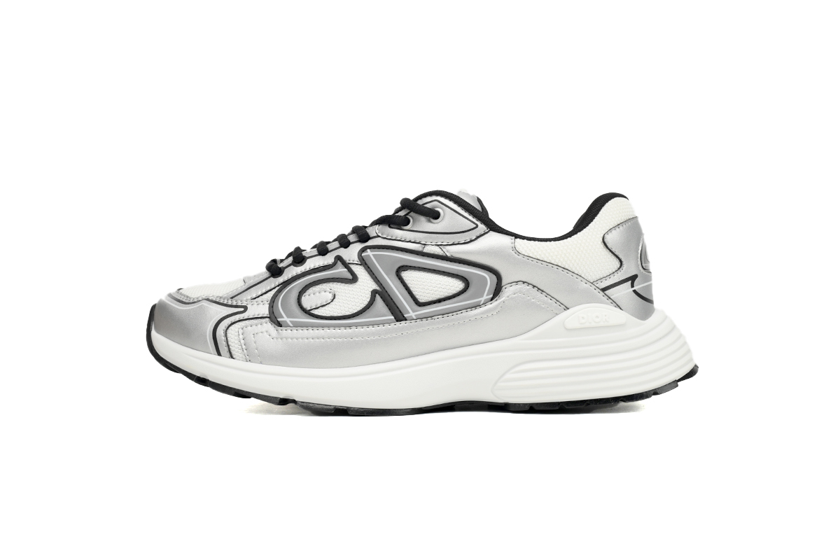 B30 White Mesh Silver-Tone Metallic Calfskin 3SN279ZYG-H869