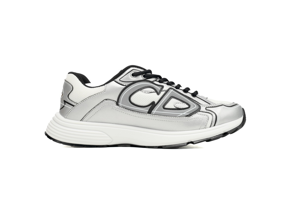 B30 White Mesh Silver-Tone Metallic Calfskin 3SN279ZYG-H869