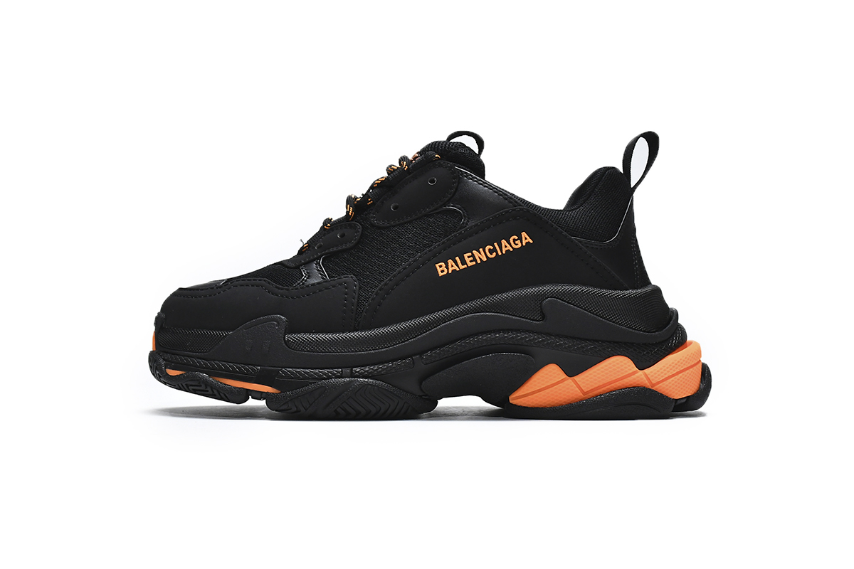 Balenciaga Triple S Black Orange 536737 W2FA1 9188