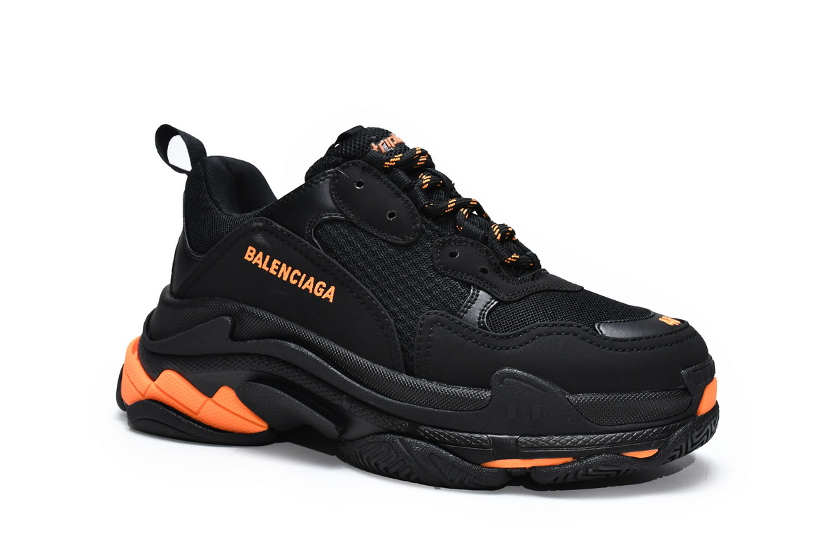 Balenciaga Triple S Black Orange 536737 W2FA1 9188