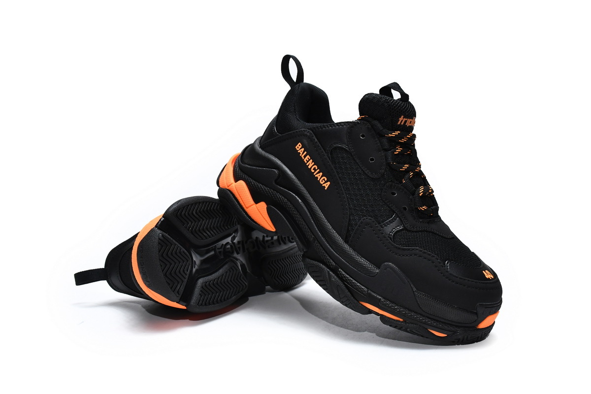 Balenciaga Triple S Black Orange 536737 W2FA1 9188