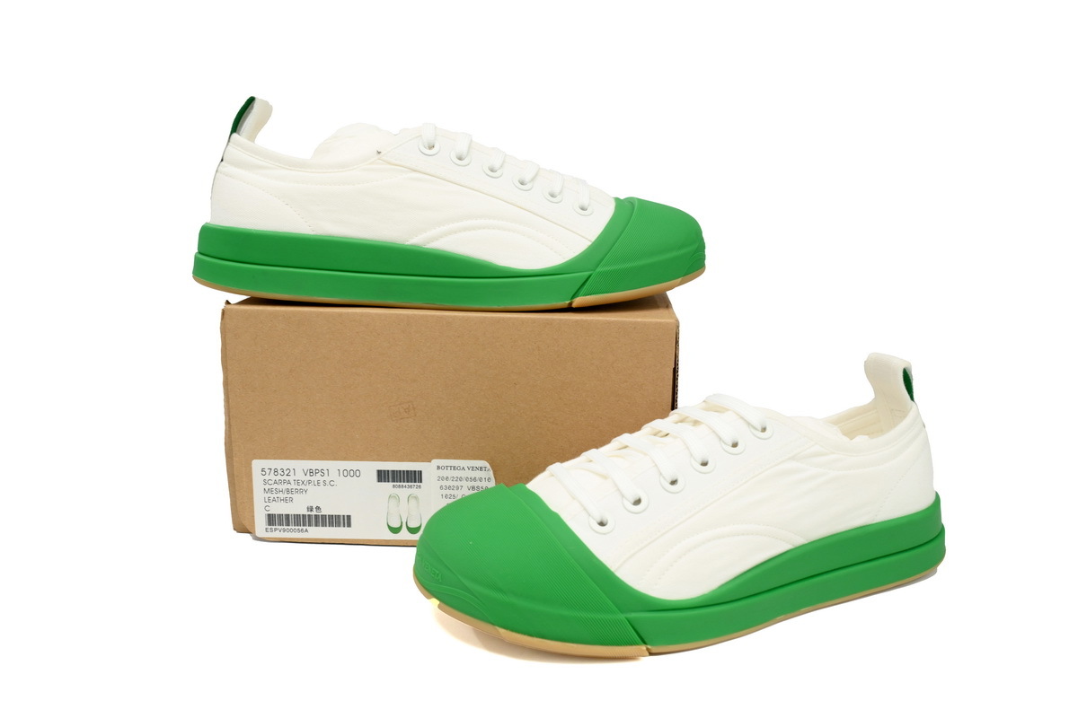 Bottega Veneta Low Top Sneaker White Green
