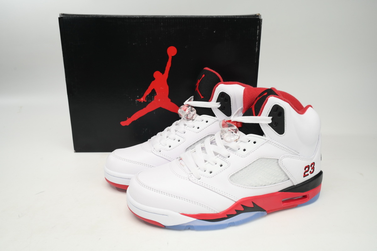 Jordan 5 Retro Fire Red Black Tongue 136027-120