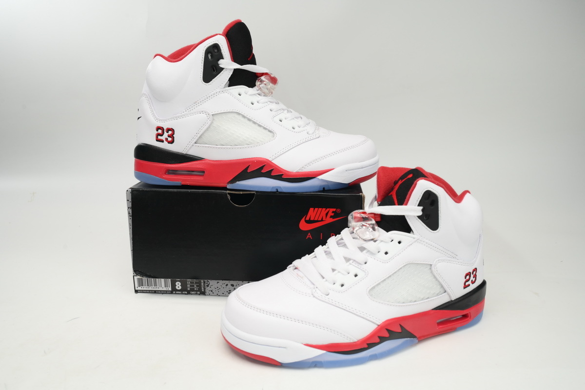 Jordan 5 Retro Fire Red Black Tongue 136027-120