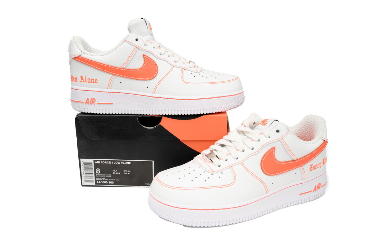 Nike Air Force 1 Low White Orange AA5360-100
