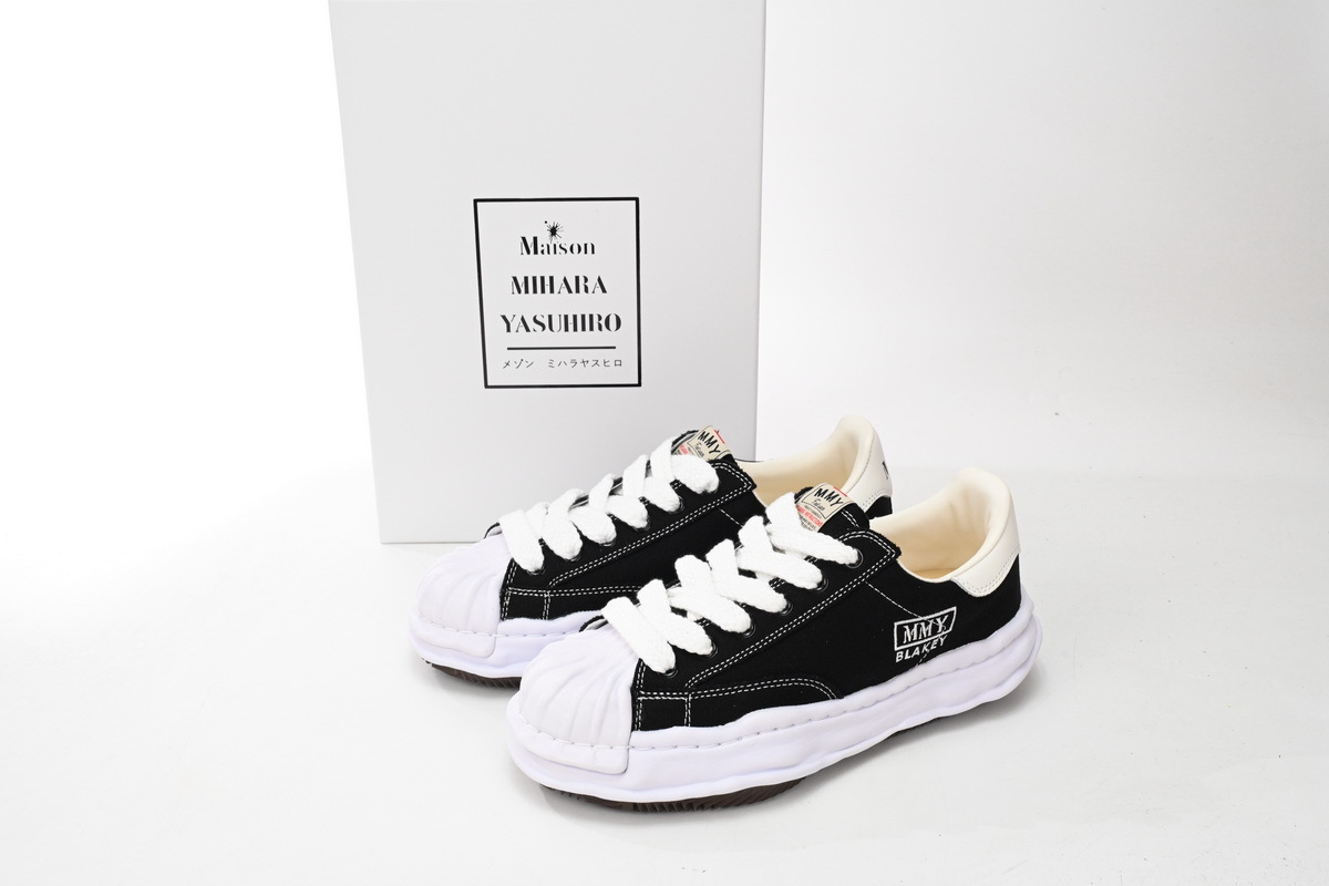 Maison Mihara Yasuhiro Blakey OG Sole Canvas Low Black A08FW735
