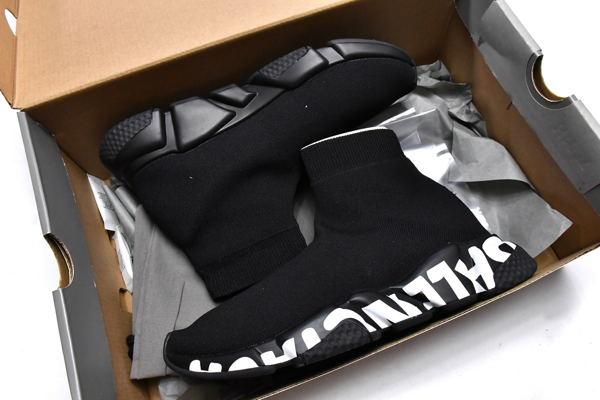 Balenciaga Speed Trainer Graffiti Black White
