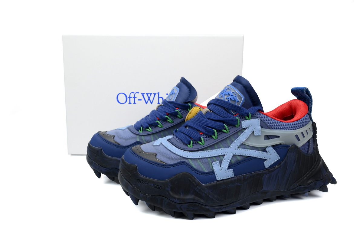OFF-WHITE Out Of Office OOO Low Tops Dark Blue OMIA139S 2080004 14540