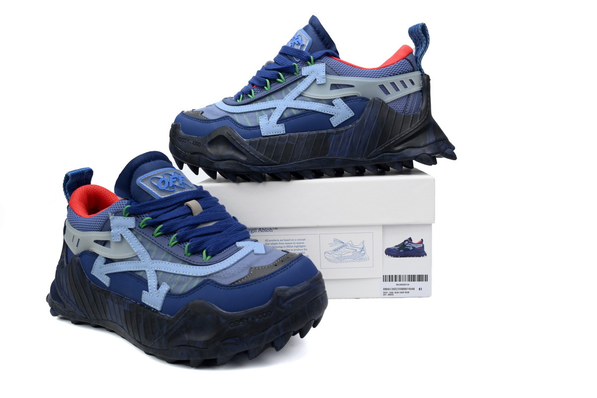 OFF-WHITE Out Of Office OOO Low Tops Dark Blue OMIA139S 2080004 14540