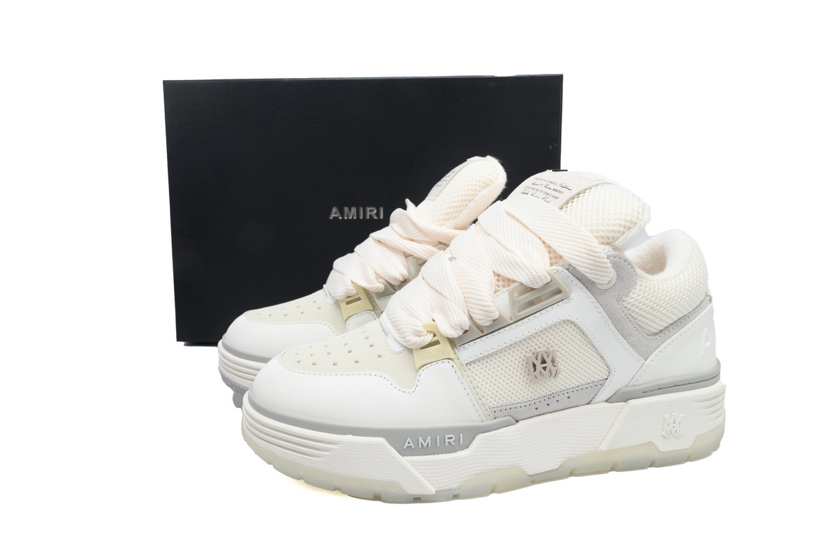 AMIRI MA-1 Leather White Grey