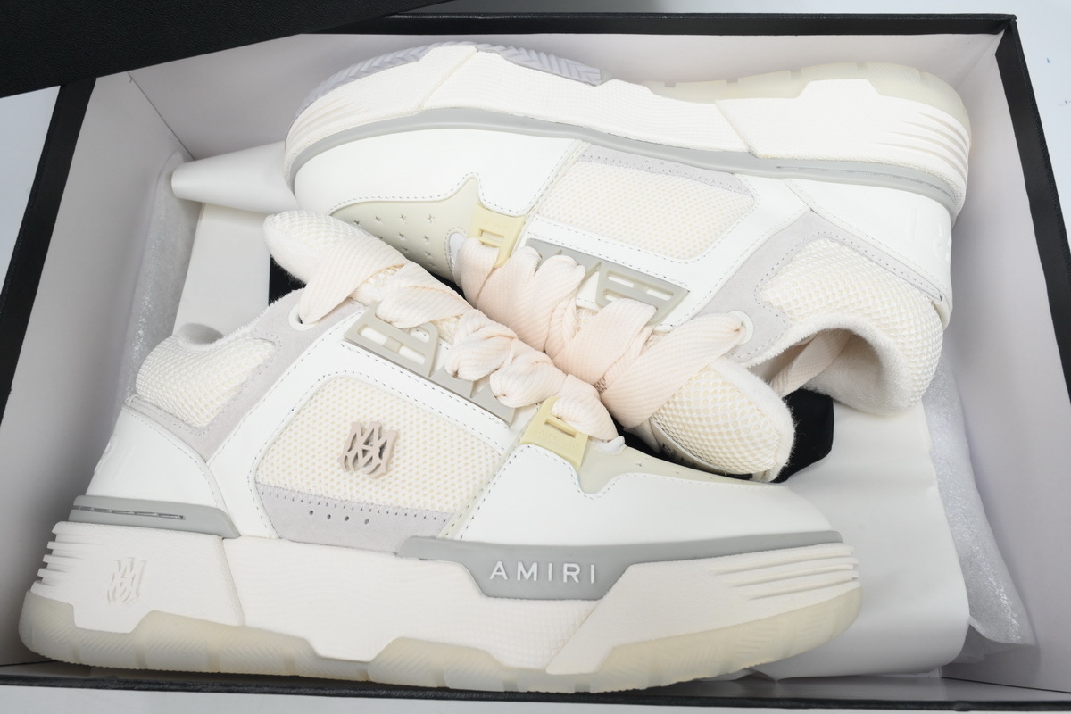 AMIRI MA-1 Leather White Grey