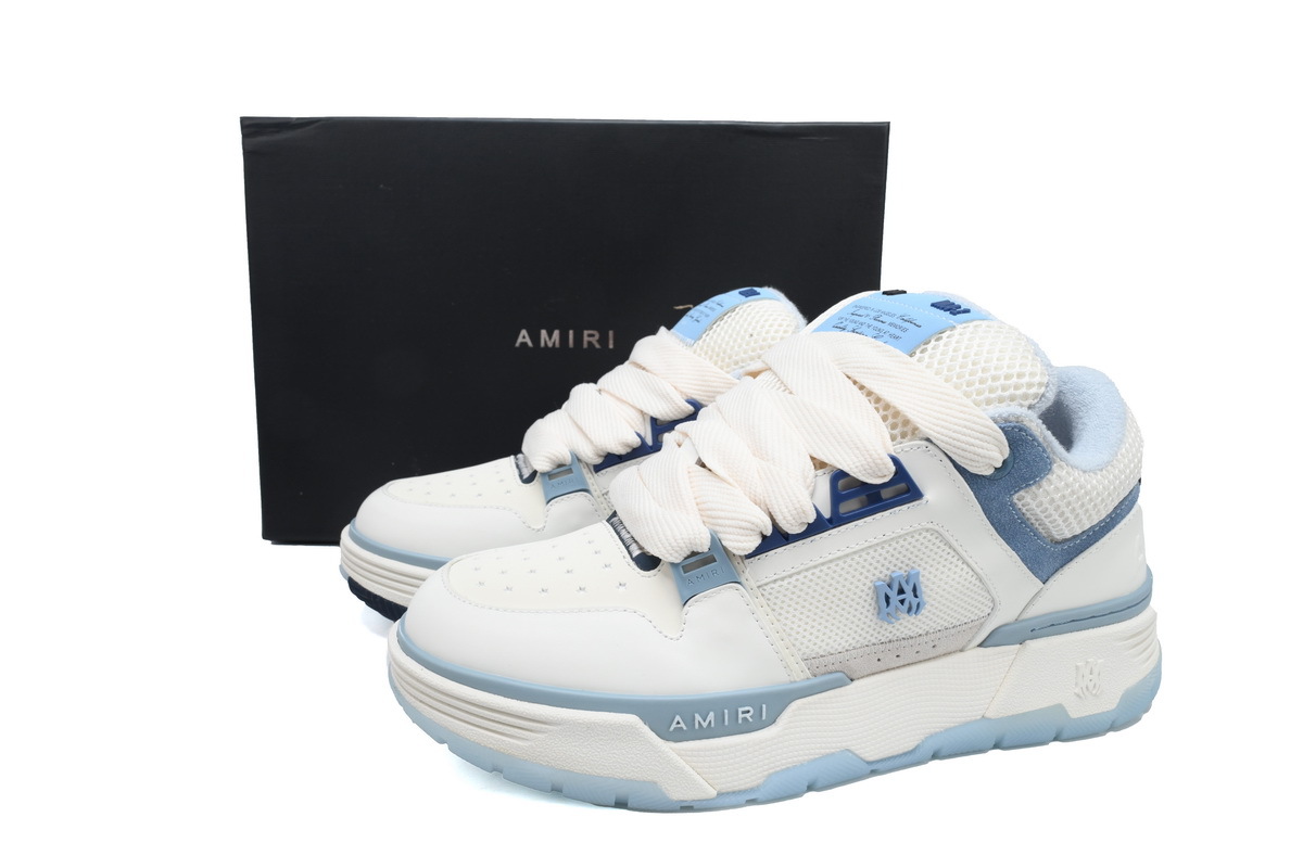 AMIRI MA-1 Leather White Blue