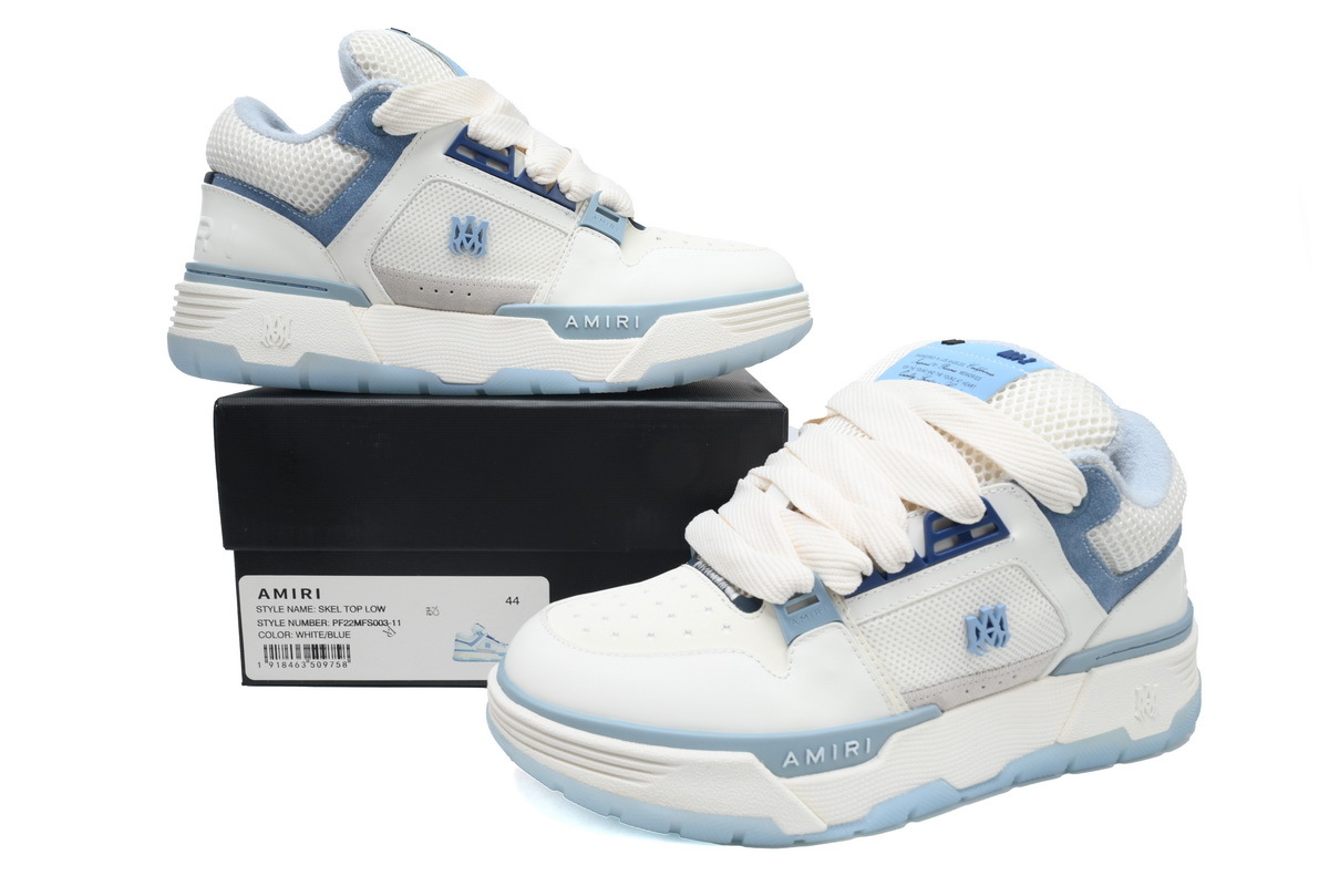 AMIRI MA-1 Leather White Blue