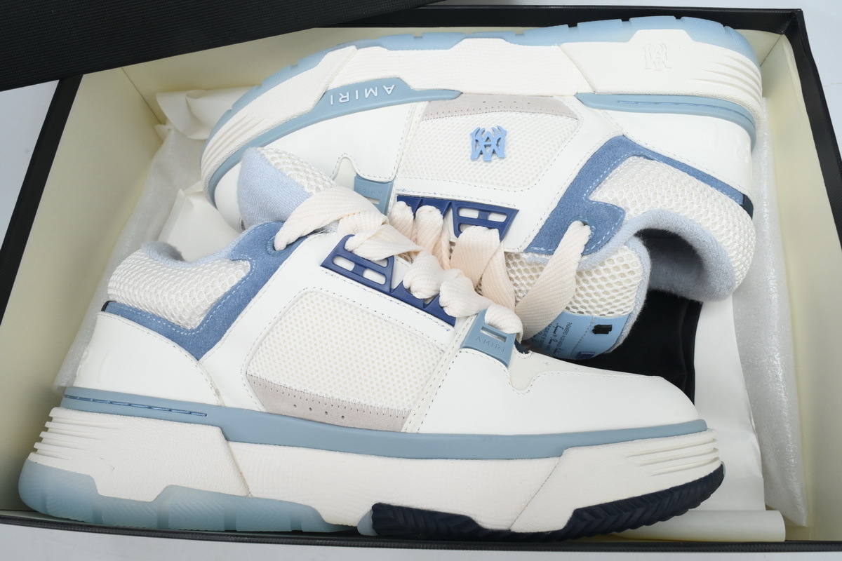 AMIRI MA-1 Leather White Blue